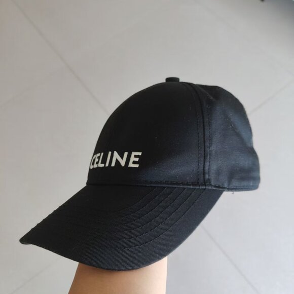 Authentic Celine Black Baseball Cap | Embroidered Logo Hat - Picture 2 of 7